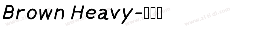 Brown Heavy字体转换